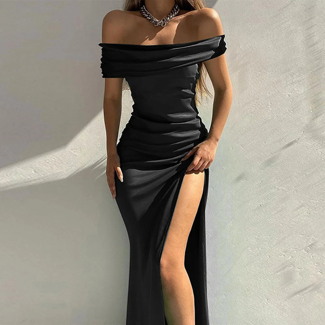 AMASIA Elegant Off Shoulder Dress